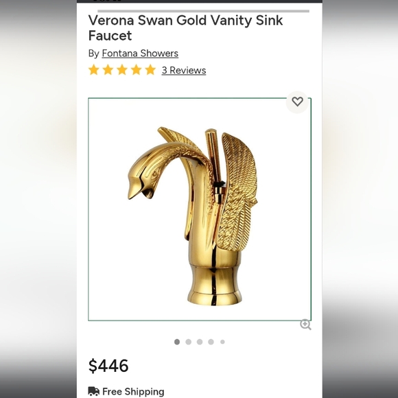 Gold Swan faucet. - Picture 4 of 7
